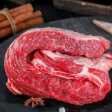 PLUS会员！小雀虎 新鲜 原切牛腩肉 净重2斤