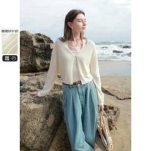 3COLOUR 三彩 女士假两件针织衫