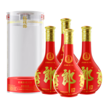 郎酒 红花郎十五（15）53度酱香型白酒  53度 500mL 4瓶
