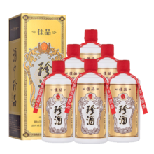 再降价、京东百亿补贴、plus会员：珍酒佳品经典 53度酱香型白酒500ml*6整箱装  口粮酒大曲坤沙