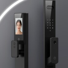 京东京造人脸识别智能门锁M2Pro 可视猫眼大屏指纹锁 防盗密码锁电子锁