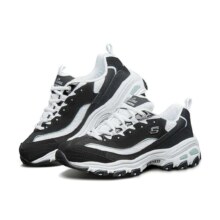 京东会员、斯凯奇（Skechers）女款厚底增高休闲 熊猫鞋 11959（凑洞洞鞋）