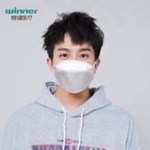 稳健（Winner）KN95口罩成人款白色25袋/盒 独立包装3D立体口罩自吸过滤式防颗粒物 挂耳式面罩