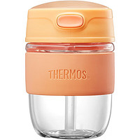 THERMOS 膳魔师 玻璃杯 便携吸管冷萃杯 410ml