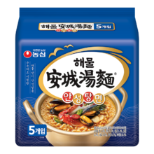 plus会员、需首购:农心（NONGSHIM）韩国进口海鲜味安城汤面 112g*5包＊7件