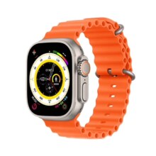 天禾元创 多功能Watch蓝牙电话健康 运动管理GPS导航离线支付 百补H13ultra橙色海洋表带