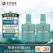 舍得 品味大师晏 浓香型白酒 52度 500ml*2 双瓶装