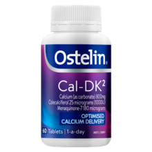 Ostelin 奥斯特林成人钙片 维生素K2保护关节钙片 增加骨密度 中老年钙片 VD3碳酸钙DK2 60粒/瓶