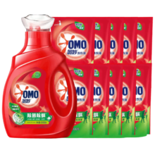 OMO 奥妙 天然酵素洗衣液 9.9斤（1瓶 10袋）