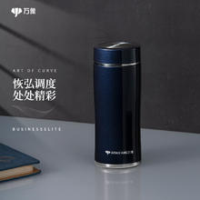 WANXIANG 万象 车载保温杯F67蓝黑色316不锈钢便携泡茶杯420ML珠光漆面办公水杯 蓝黑色 420ML