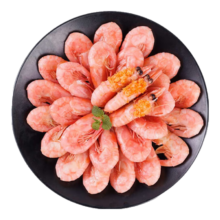 美加佳 大号头籽（80%）北极甜虾 净重1.5kg（规格80/100）礼盒装