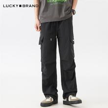 百亿补贴：LUCKY BRAND 新款工装裤夏季薄款冲锋裤宽松直筒伞兵裤百搭休闲裤