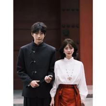 4cm 新中式国风秋季立领西装外套痞帅高级感中山装设计感订婚男士西服