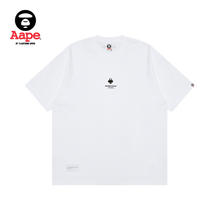 Aape 男装春夏扑克猿颜徽章字母印花宽松休闲简约短袖T恤1418XXM