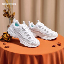 斯凯奇（Skechers）经典熊猫鞋女老爹鞋运动休闲厚底增高黑白复古11923 白色/银色/WSL 35
