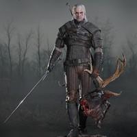 purearts 《巫师3：狂猎》利维亚的杰洛特Geralt 1/2收藏雕像