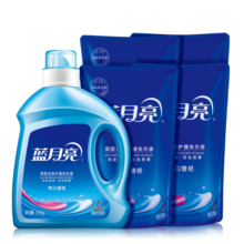 蓝月亮 亮白增艳洗衣液1.95kg*1瓶+500g*4袋 薰衣草香洁净去污 护衣护色