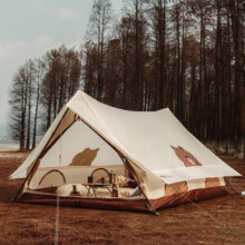牧高笛（MOBI GAROEN OUTDOOR）Line Friends合作款 户外露营屋脊帐篷纪元150 NX21561002布朗熊棕 MISC