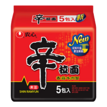 plus会员、需首购:农心 香菇牛肉味辛拉面  120g*5包＊9件