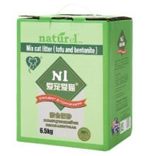 AATURELIVE N1爱宠爱猫 N1 爱宠爱猫N1进口钠基膨润土混合猫砂 6.5kg*3包升级1.5mm豆腐砂可冲马桶