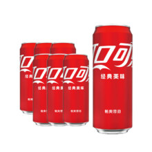plus会员:可口可乐（Coca-Cola）碳酸汽水 330ml*6罐