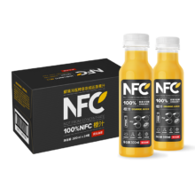京东百亿补贴，plus会员立减:农夫山泉NFC橙汁果汁饮料 100%鲜果冷压榨 橙子冷压榨 300ml*24瓶 整箱装