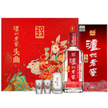 泸州老窖泸州老窖头曲礼盒 双支装 浓香型白酒 55度 625mL 2瓶 头曲2023兔年礼盒
