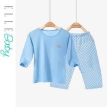 ELLE BABY A类新疆长绒棉凉感短袖儿童家居服套装（90-150cm）4色