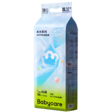 PLUS会员：babycare Air pro 纸尿裤-加量装- XL-58片 /包