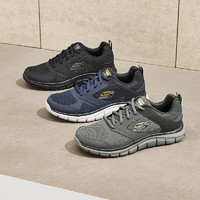SKECHERS 斯凯奇 2023年夏季绑带运动休闲鞋网布拼接轻质时尚男鞋232398