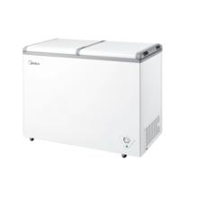 Midea 美的 220升 双温展示柜家用商用囤货冰柜 大容量冷柜 蝶形推拉玻璃双门冷藏