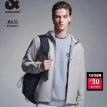 20点、plus：杰克·琼斯（JACK&JONES）男装秋季保暖加绒 三防户外夹克