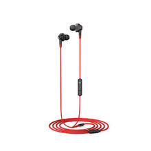 EDIFIER 漫步者 GM360 入耳式双动圈降噪有线耳机 黑红色 3.5mm