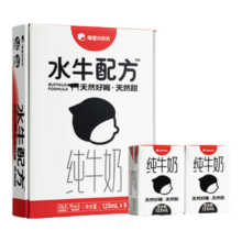 PLUS会员：隔壁刘奶奶 水牛配方纯牛奶 125ml*9盒 礼盒装*3件