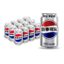 PEPSI 百事可乐 轻怡 无糖可乐 330mL*12罐*5件