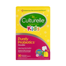 【儿科医生推荐】美国（Culturelle）康萃乐益生菌儿童咀嚼片婴儿肠胃调理强免疫宝宝粉剂 【咀嚼片】30片/盒 25年4月 适合3岁以上