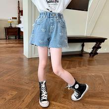 栀了成长记童装女童韩版牛仔裤夏季新款儿童小女孩百搭短裤洋气