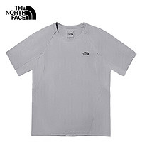 THE NORTH FACE 北面 短袖T恤男户外速干短袖7WD3 灰色/DV9 S