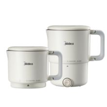 美的（Midea）便携式烧水壶折叠电水壶不锈钢烧水杯 旅行出差暑假期出游家用养生冲奶电热水壶火锅学生08S102