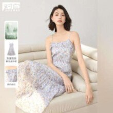27日10点开始：对白 浪漫花边女式吊带连衣裙 EDQ271W