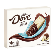 德芙（Dove）冰淇淋 香草口味50g*4支 雪糕 *2件
