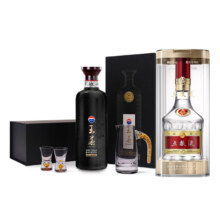 京东百亿补贴：五粮液 普五 第八代 52度 500ml 单瓶+茅台 王茅·黑茅 53度 500ml 单瓶 浓酱组合装