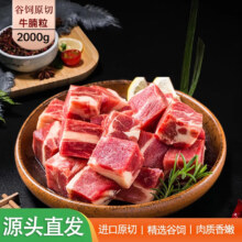 京东百亿补贴、plus会员立减:领食鲜生 巴西牛腩块 生鲜牛肉 原切谷饲减脂烧烤食材 净含量2kg 源头直发