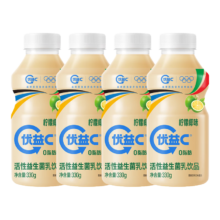 PLUS会员：MENGNIU 蒙牛 优益C柠檬椰活菌益生菌乳饮品330gx4瓶*5件