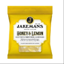 JAKEMANS 蜂蜜柠檬糖 英国进口润喉糖薄荷糖护嗓73g
