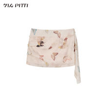 VIAPITTI 设计感蝴蝶印花吊带+半裙套装女夏季新中式辣妹两件套