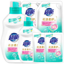 超能花漾柔护洗衣液12斤 蔷薇花香（2kg+1kg+1kg*2+500g*2 ）去渍