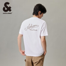 杰克·琼斯（JACK&JONES）重磅棉质宽松短袖T恤男