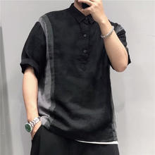 JIKADI 纪卡迪 夏季棉麻高品质领短袖polo衫