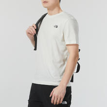 THE NORTH FACE 北面 白色短袖男夏季男生半袖男士纯棉体恤圆领运动T恤女